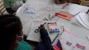 Children Working At The 2021 Visual Arts Program