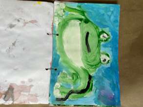 Painting Of A Frog From The Wild Life Book