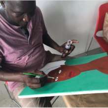 Art making at the adult class