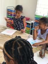 Children at the Saturday morning "Hello Art" progr