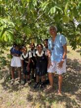 School children in the tiny forest with me