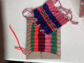 Mini Magic Carpets on and off the loom