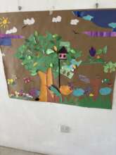 Mural Made From Paste Paper By The Teachers