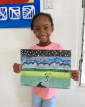 A painting from the Saturday art class