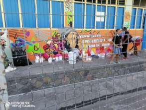 One of the murals made at the shelter