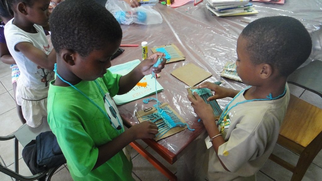 St. Vincent Teaching Art to Children