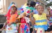 St. Vincent Teaching Art to Children