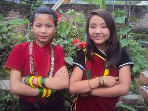 PRIYA and ANJU,Class-6 and 4 ready for fashionshow