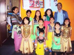 Children happy with new dress on Dashain festival.