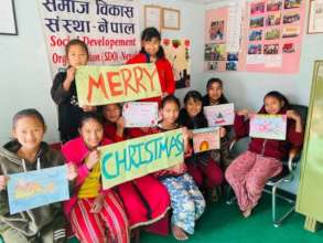 Merry Christmas wishes from children.