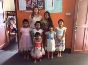 Children happy with LEILA with new-dress !