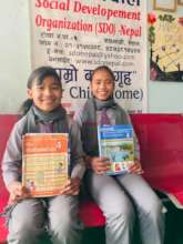 Pratiksya and Rosani of class-4 ready to school.