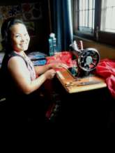 JAMUNA, care-giver is on tailoring at Child home.