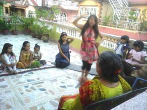 Singing dancing and celebrating TEEJ festival.