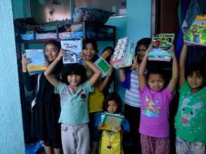 Children happy with New Books on new class !!
