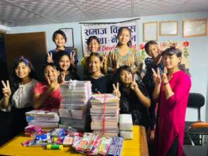 New books and stationery makes children so happy.