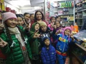 Children happy with AJITA and Family at Department