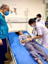 Treatment of Priya, class-8 at Kanti hospital