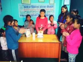 Priya,  happily  celebrating her 15th Birthday .