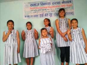 Children happy  with clothes from Prabha, Ram sir