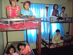Children happy with their new bed/mattress