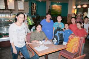 Presenting much-needed school supplies