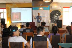 Our director explaining social entrepreneurship