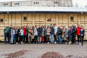 The current team gathered for the annual photo