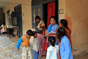 HP visiting a basti home