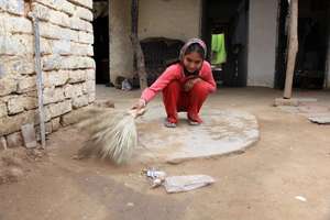 Girl Sweeping