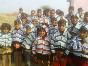 Jersey distribution - Satellite school Khajuri