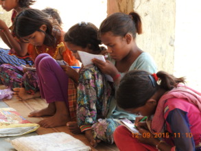 Students at our new Satellite School in Meghpura
