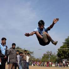High jump at the interschool sports meet