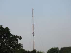 The tower goes up