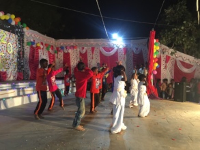 SRC students on stage