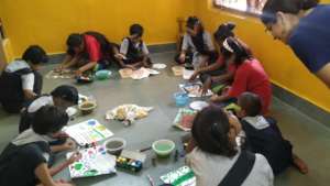 Art session with Udaan beneficiaries.