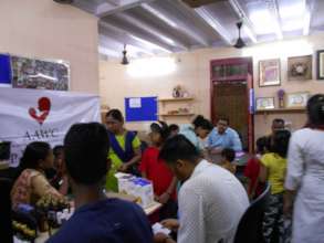 Udaan beneficiaries health check-up camp.