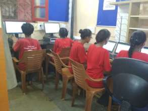 Computer classes for Udaan beneficiaries