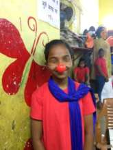 an Udaan beneficiary participating in drama