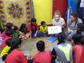Educational activity with Udaan beneficiaries.