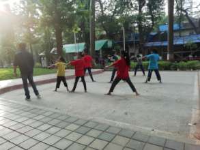 Karate class for Udaan beneficiaries.