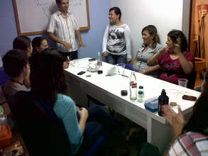 Andres teaching our team sign language!