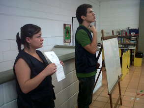 Andres in action, teaching about computers!