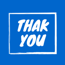 Thank you for your donations and all the support