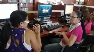 Two eager students sharing!