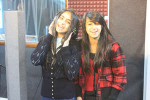 Girls hip hop group recording their first song!
