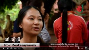 Reaksmymony is grateful for her scholarship