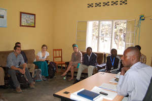 Meeting with the community leadership.