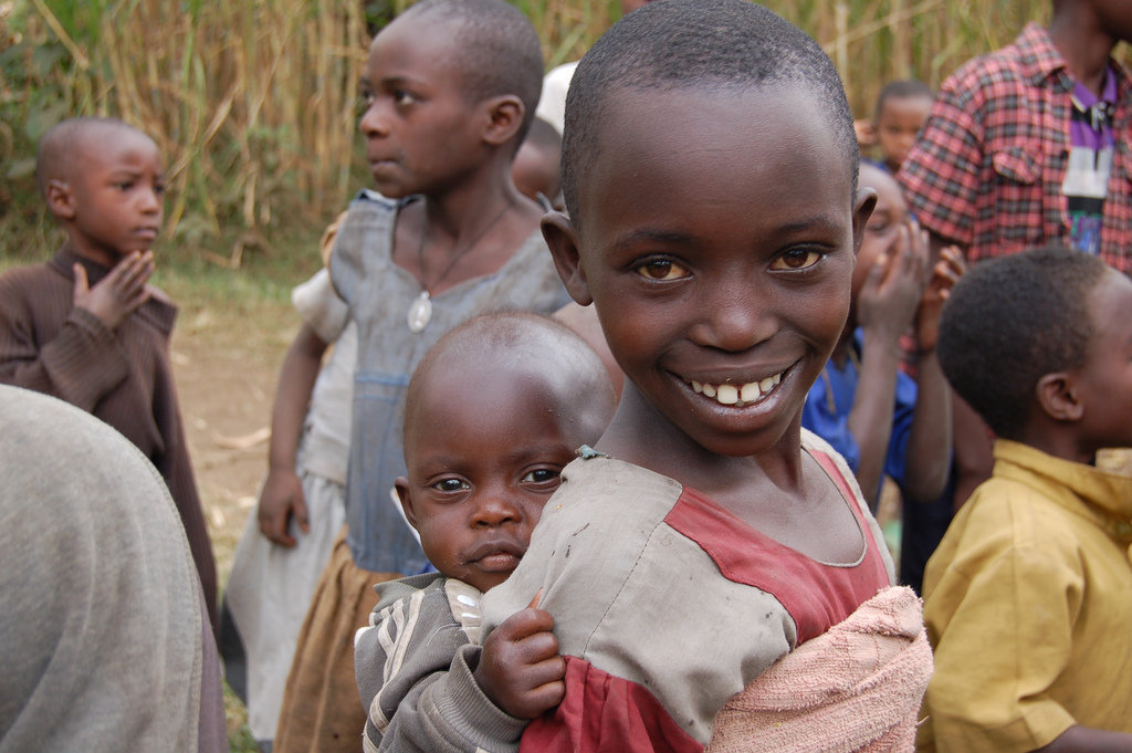 Local children in Cyanika, Rwanda.