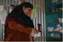 Firdouz in her pharmacy.